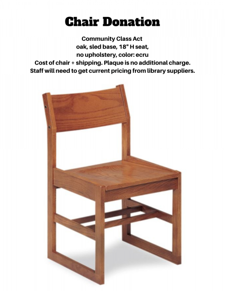 all wood oak institutional style library chair